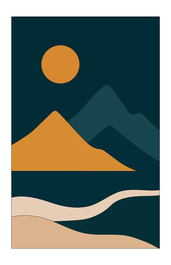 Beyond the Blue Peaks mountain art print