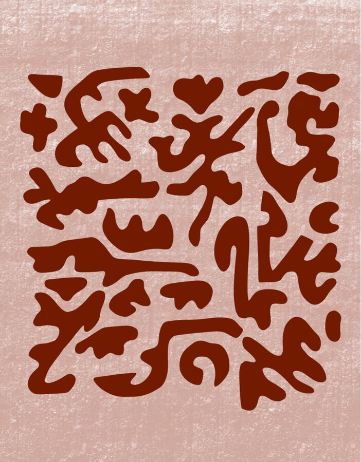 Terra abstract cutout art print