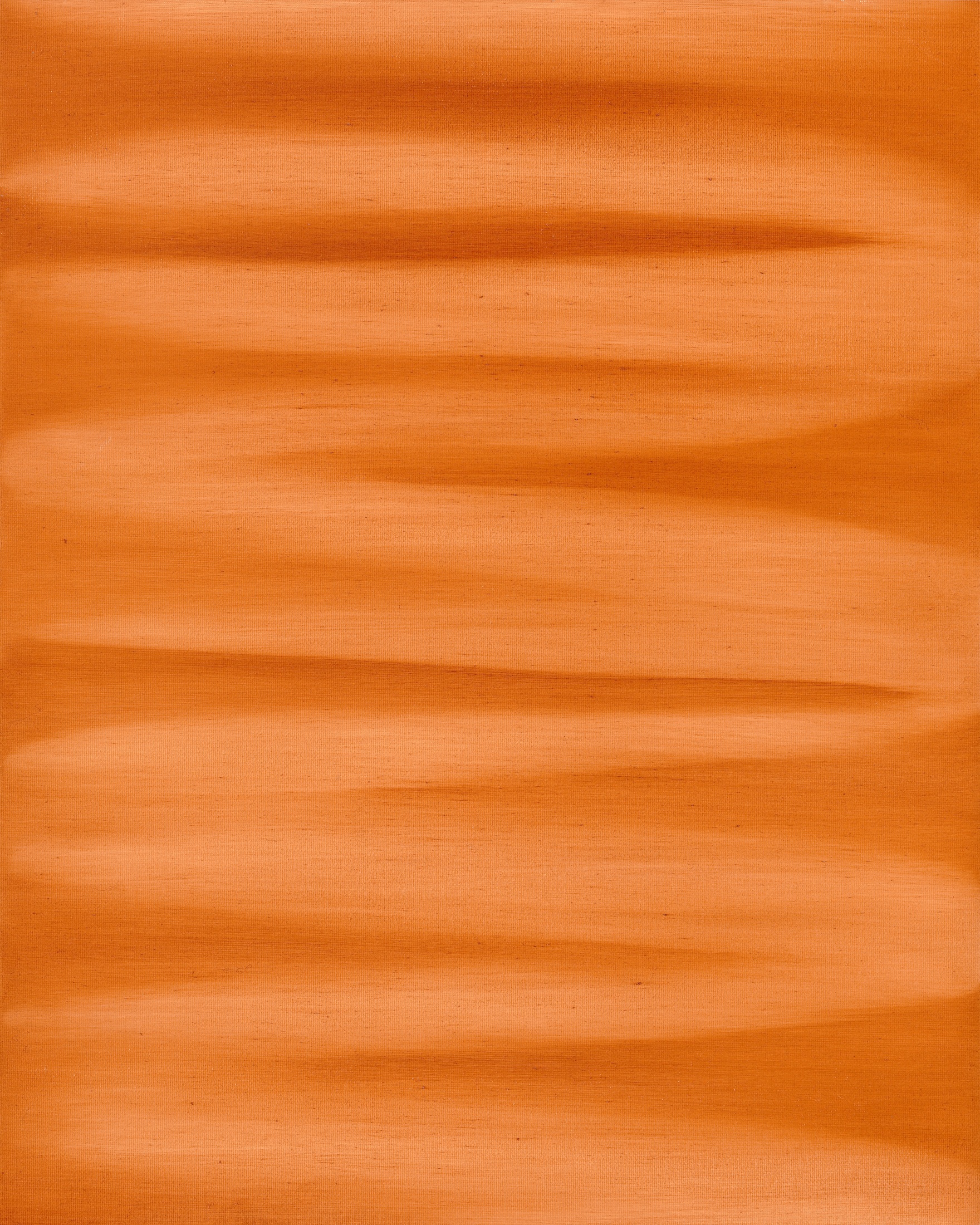 Oil painting by Gaia Lenzi: Layered orange and ochre brushstrokes